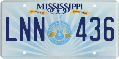MS license plate LNN436