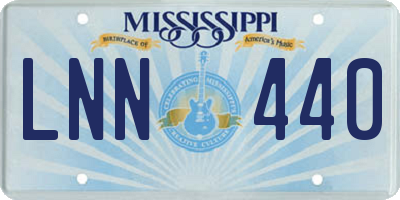 MS license plate LNN440