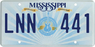 MS license plate LNN441