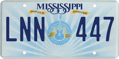 MS license plate LNN447