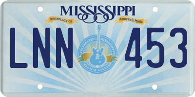 MS license plate LNN453