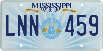 MS license plate LNN459