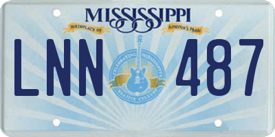 MS license plate LNN487