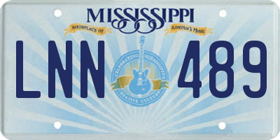 MS license plate LNN489