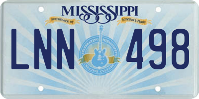 MS license plate LNN498