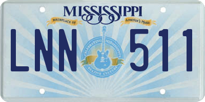 MS license plate LNN511