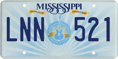 MS license plate LNN521