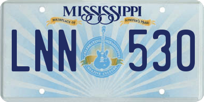 MS license plate LNN530