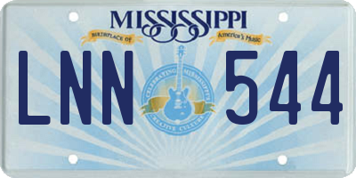 MS license plate LNN544