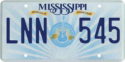 MS license plate LNN545