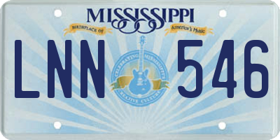 MS license plate LNN546