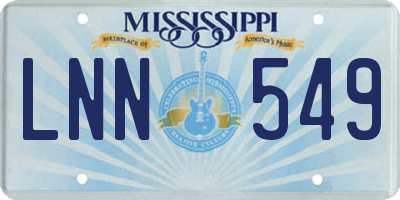 MS license plate LNN549