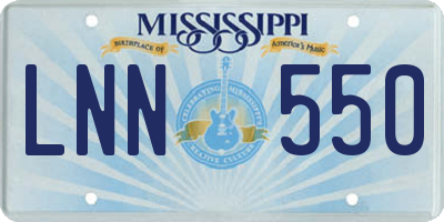 MS license plate LNN550