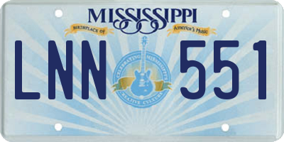 MS license plate LNN551