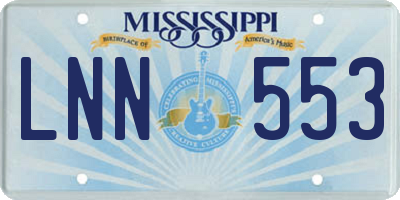 MS license plate LNN553