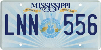 MS license plate LNN556