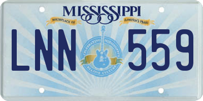 MS license plate LNN559