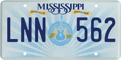 MS license plate LNN562