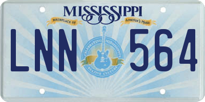 MS license plate LNN564