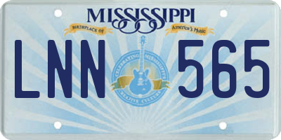 MS license plate LNN565