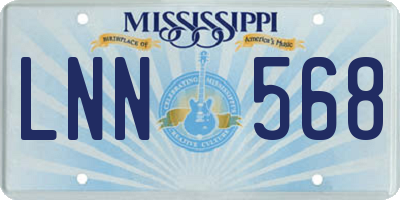 MS license plate LNN568