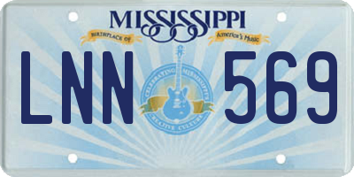 MS license plate LNN569
