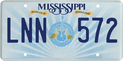 MS license plate LNN572