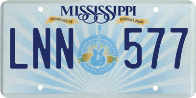 MS license plate LNN577