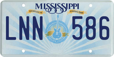 MS license plate LNN586