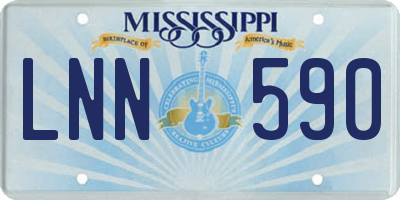 MS license plate LNN590