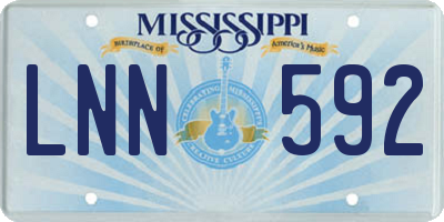 MS license plate LNN592
