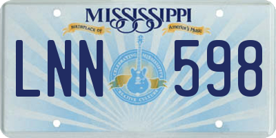 MS license plate LNN598