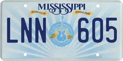 MS license plate LNN605