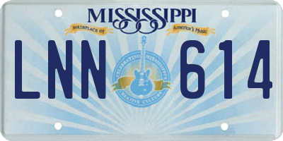 MS license plate LNN614