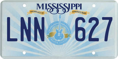 MS license plate LNN627