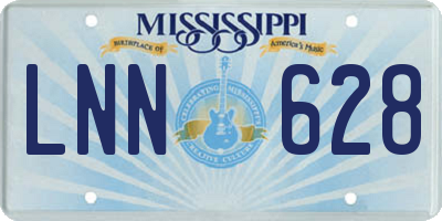 MS license plate LNN628