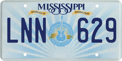 MS license plate LNN629