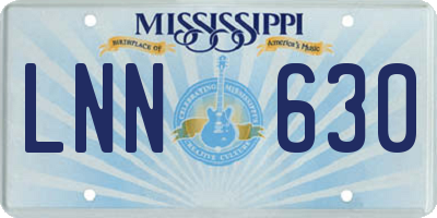 MS license plate LNN630