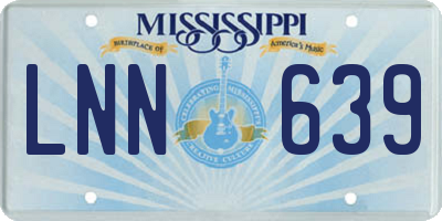 MS license plate LNN639
