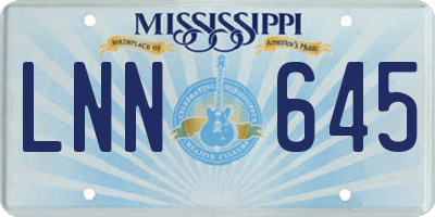 MS license plate LNN645