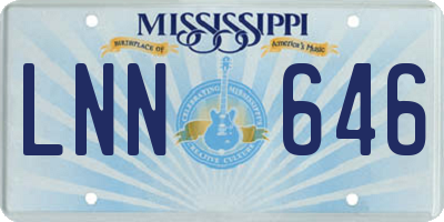 MS license plate LNN646