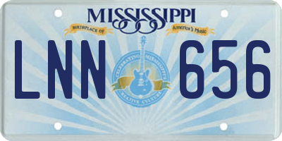 MS license plate LNN656