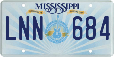 MS license plate LNN684