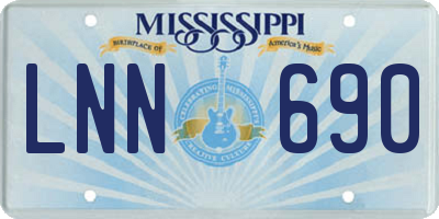 MS license plate LNN690