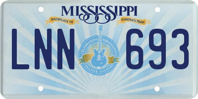 MS license plate LNN693