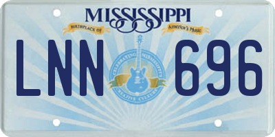 MS license plate LNN696