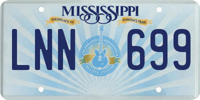 MS license plate LNN699
