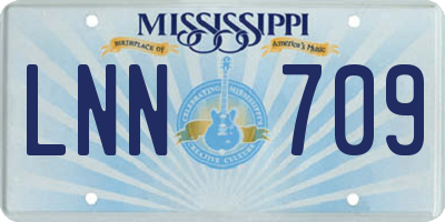 MS license plate LNN709