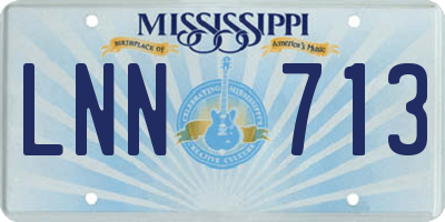 MS license plate LNN713