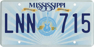 MS license plate LNN715